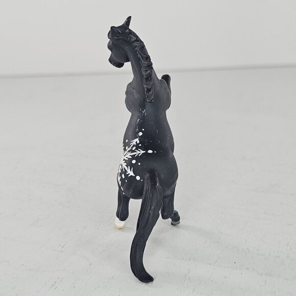 Breyer Custom Stablemate Horse Rearing Arabian Black White Matte Snowflake CM - Picture 5 of 8